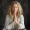 Women with blonde hair in white clothes Meditating